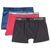 Kit 10 Cuecas Boxer Box Masculino Original Microfibra Somellos/Active Man Atacado Adulto -