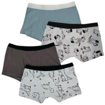 Kit 10 Cuecas Boxer Infantil - Forro Duplo e Toque Macio - Conforto e Qualidade