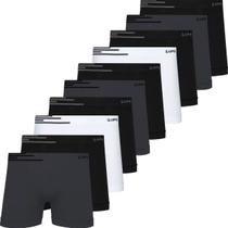 Kit 10 Cuecas Boxer Lupo Original Box Masculino Poliamida Sem Costura Atacado Adulto
