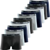 Kit 10 Cuecas Boxer Mash Algodão Box Confortável Cueca Masculina Cós Elástico Original