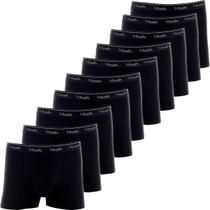 Kit 10 Cuecas Boxer Mash Algodão Box Confortável Cueca Masculina Cós Elástico Original