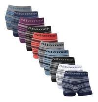 Kit 10 Cuecas Boxer Microfibra Box Adulto