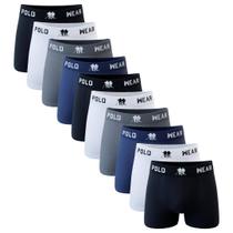 Kit 10 Cuecas Boxer Microfibra Polo Wear