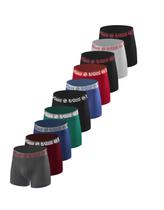 Kit 10 Cuecas Boxer Plus Size Masculina XG XGG XXG Reforçada Confortável