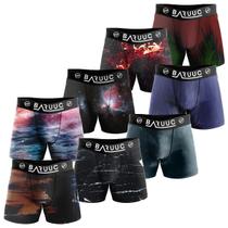 Kit 10 cuecas boxer plus size microfibra estampas sortidas reforçadas Kit 10 cuecas boxer plus size microfibra estampas sortidas reforçadas