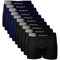 Kit 10 Cuecas Boxer Poliamida Night Sandrini Adulto Confortável Casual Original