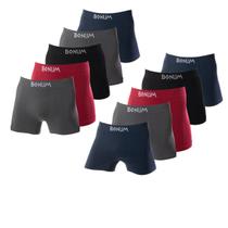 Kit 10 Cuecas Boxer Poliamida Sem Costura Adulto Cor Sortida