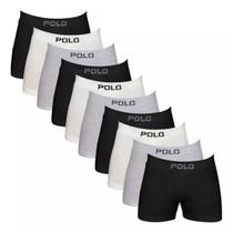 Kit 10 Cuecas Boxer Polo Star Algodão 781 Box Masculina Sortida