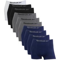 Kit 10 Cuecas Boxer Reebok Masculina Microfibra Premium Lisa