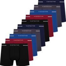 Kit 10 Cuecas Boxer Selene Masculina Poliamida Box Sem Costura Atacado Original