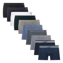 Kit 10 Cuecas Boxer Zee Rucci Conforto e Maciez Sortido