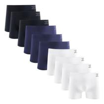 Kit 10 Cuecas Boxer Zee Rucci Microfibra Poliamida Cos Elastico Sem Costura Premium Lisa ZR