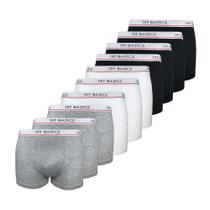 Kit 10 Cuecas Boxers Infantil Box Algodão Cotton Conforto