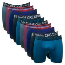 Kit 10 Cuecas Ciclista Fristyle Em Microfibra Lisa Adulto