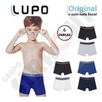 Kit 10 cuecas lupo boxer infantil cotton algodão 141