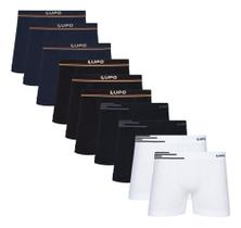 Kit 10 Cuecas Lupo Boxer Masculina Microfibra Premium Seamless 436