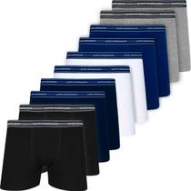 Kit 10 Cuecas Lupo Original Boxer Em Algodão Box Masculina Cotton Adulto Atacado Confortável 523
