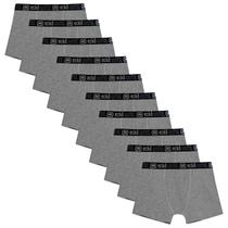 Kit 10 Cuecas Masculinas Boxer Cotton Basic Ecko Unltd Cinza