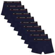 Kit 10 Cuecas Masculinas Boxer Cotton Basic Huxter Azul Kit 10 Cuecas Masculinas Boxer Cotton Basic Huxter Azul