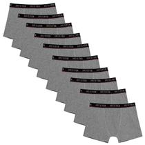 Kit 10 Cuecas Masculinas Boxer Cotton Basic Huxter Cinza