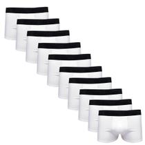 Kit 10 Cuecas Masculinas Boxer Cotton Basic Wilson Branco