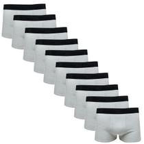 Kit 10 Cuecas Masculinas Boxer Cotton Basic Wilson Cinza