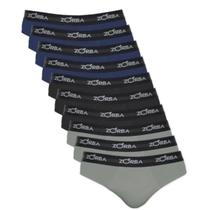 Kit 10 Cuecas Slip Com Forro Frontal Anatômica 100% Algodão Zorba