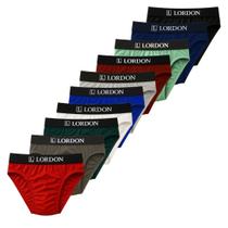 Kit 10 Cuecas Slip Microfibra Elástico Exposto Masculina