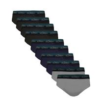 Kit 10 Cuecas Slip Zorba Max Algodão 764 Marinho/Preto/Grafite - P Kit 10 Cuecas Slip Zorba Max Algodão 764 Marinho/Preto/Grafite - P