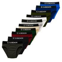 Kit 10 Cuecas Tradicional Slip Plus Size Masculino Algodão Elástico Exposto