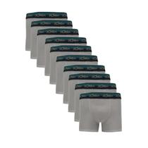 Kit 10 Cuecas Zorba Boxer Max Algodão 702 Grafite - P