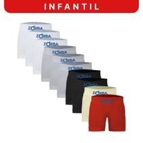 Kit 10 Cuecas Zorba Infantil Boxer sem Costura Algodão 678 Sortido M Kit 10 Cuecas Zorba Infantil Boxer sem Costura Algodão 678 Sortido M