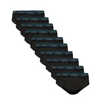 Kit 10 Cuecas Zorba Slip Max Algodão 764 Preto - XGG