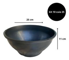 Kit 10 Cuias 25 - 3.3 Lts Preto Suculentas Cactos E Rosas