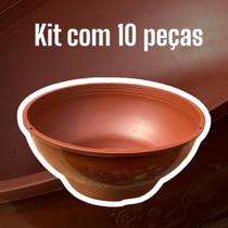 Kit 10 Cuias 30 - 6.6 Lts Marrom Suculentas Plantas Em Geral