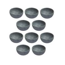 Kit 10 Cumbuca Pedra Sabão Tigela Bowl Para Caldo Sopa 150Ml.