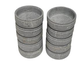 Kit 10 Cumbucas de Pedra Sabão 300ml Mantém o Calor Kit 10 Cumbucas de Pedra Sabão 300ml Mantém o Calor