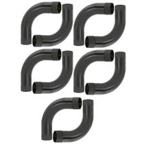 Kit 10 curva 90 de pvc rosca preto 2.1/2"