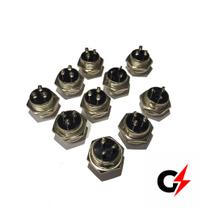 Kit 10 De Conector Macho/mike Para Painel 3 Vias Kit 10 De Conector Macho/mike Para Painel 3 Vias