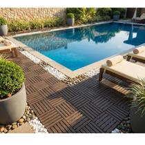 Kit 10 Decks Madeira Plástico Encaixe Modular - MAXX Kit 10 Decks Madeira Plástico Encaixe Modular - MAXX