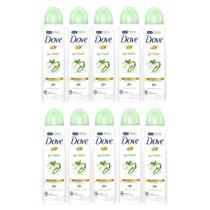 Kit 10 Desodorante Antitranspirante Aerosol Dove Go Fresh Pepino e Chá Verde 150ml Kit 10 Desodorante Antitranspirante Aerosol Dove Go Fresh Pepino e Chá Verde 150ml