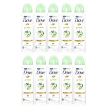 Kit 10 Desodorante Antitranspirante Aerosol Dove Go Fresh Pepino e Chá Verde 150ml