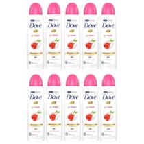 Kit 10 Desodorante Antitranspirante Aerosol Dove Go Fresh Romã e Verbena 150ml