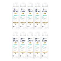 Kit 10 Desodorante Antitranspirante Aerosol Dove Sensitive Sem Perfume com 150ml