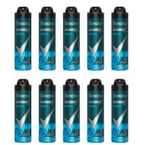 Kit 10 Desodorante Antitranspirante Aerosol Masculino Rexona Extracool 72 horas 150ml