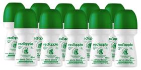 Kit 10 Desodorante Red Apple Roll On Erva Doce 50ml