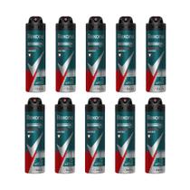 Kit 10 Desodorante Rexona Antibacterial e Invisible Masculino Aerosol Antitranspirante 72 horas 150ml