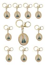 Kit 10 (dez) Chaveiros Mosquetegancho Aparecida Dourado Kit 10 (dez) Chaveiros Mosquetegancho Aparecida Dourado