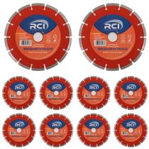 Kit 10 Disco Corte Diamantado Segmentado 180 X 10 X 25/22mm Kit 10 Disco Corte Diamantado Segmentado 180 X 10 X 25/22mm