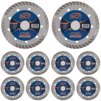 Kit 10 Disco Corte Diamantado Turbo 110 x22,23mm RCI Mármore Kit 10 Disco Corte Diamantado Turbo 110 x22,23mm RCI Mármore